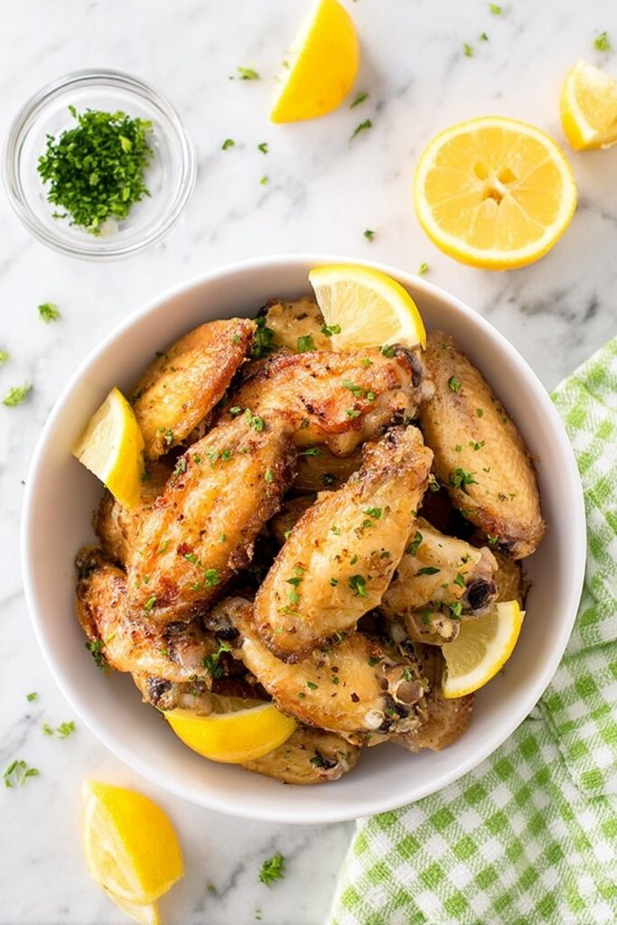 Lemon Garlic Chicken Wings Recipe