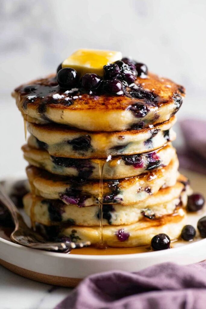 Fluffy Blueberry Pancakes Recipe