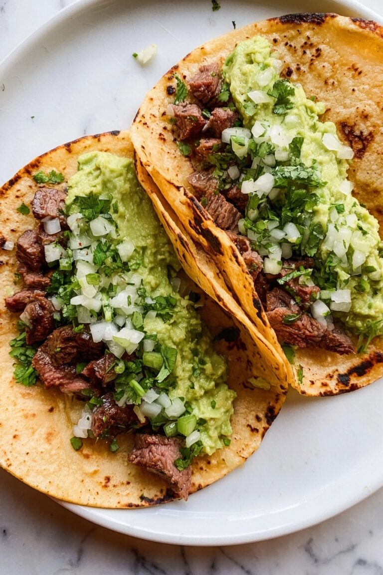 Grilled Steak Tacos with Avocado Salsa Recipe
