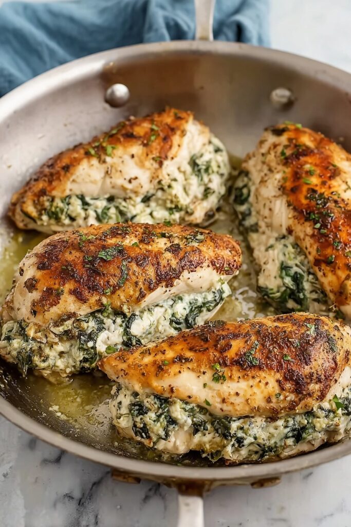 Spinach Artichoke Stuffed Chicken Breasts Recipe