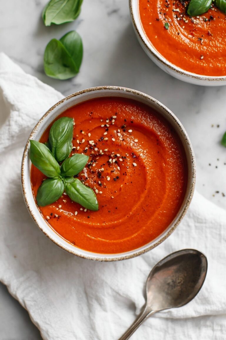 Roasted Red Pepper and Tomato Soup Recipe
