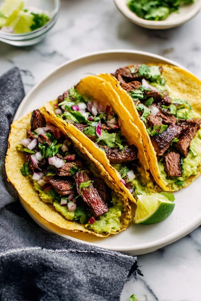 Marinated Mojo Steak Tacos Recipe