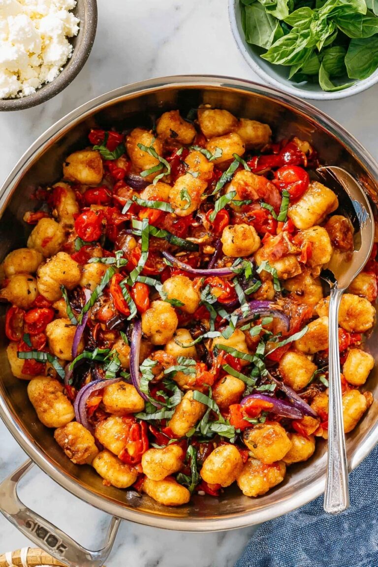 Crispy Gnocchi with Cherry Tomato Sauce Recipe