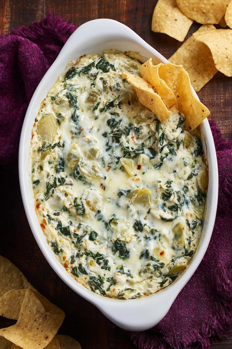 Cheesy Spinach Artichoke Dip Recipe