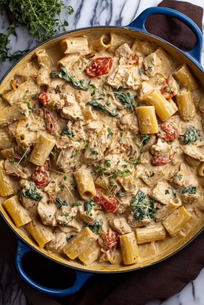 Creamy Tuscan Chicken Pasta Recipe