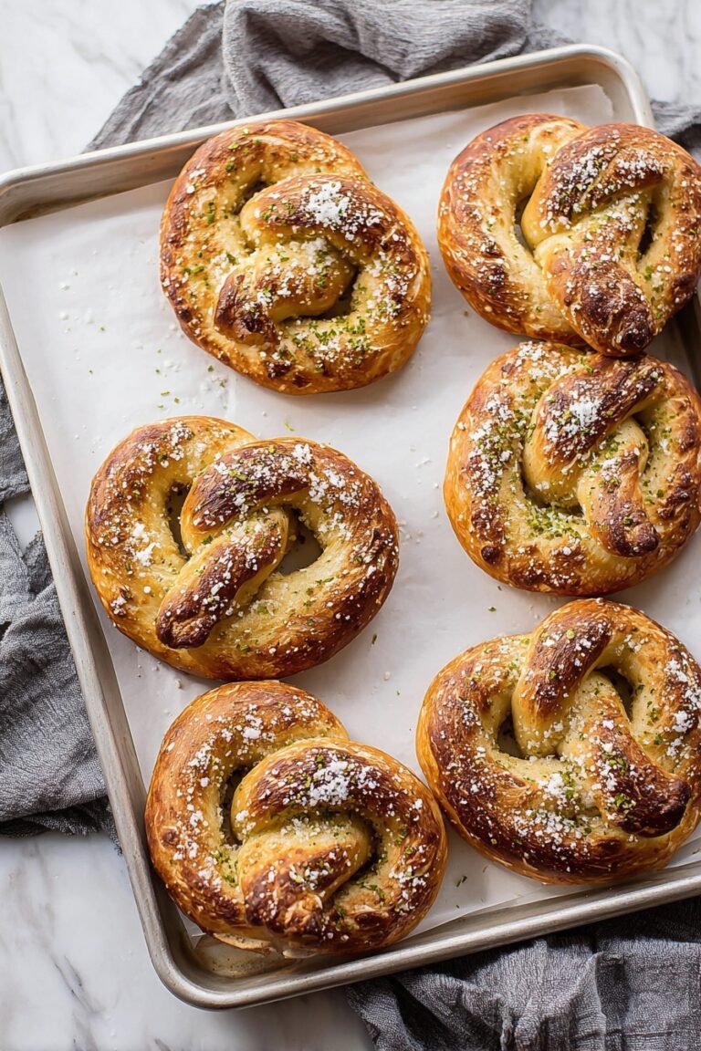 Garlic Parmesan Soft Pretzels Recipe