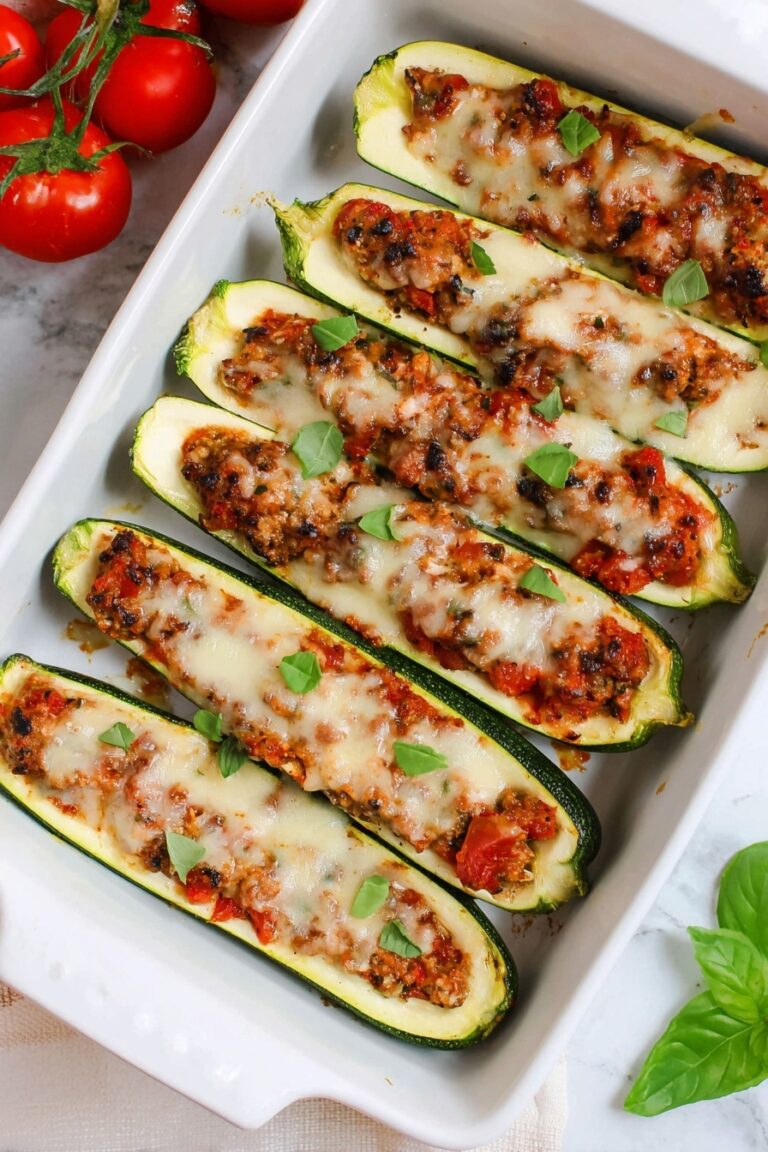 Tuscan Stuffed Zucchini Boats Recipe