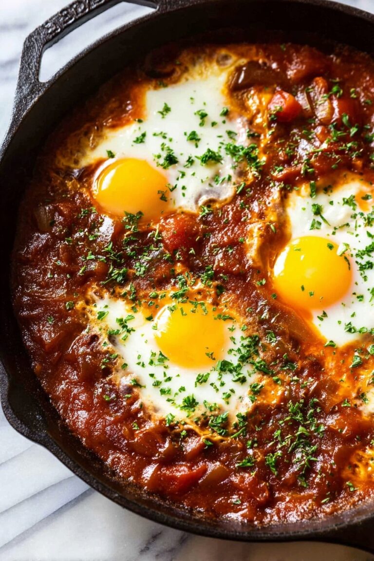 Cheesy Baked Eggs in Spiced Tomato Sauce Recipe
