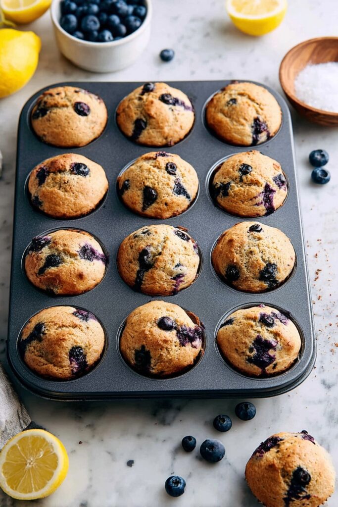 Blueberry Lemon Whole Wheat Muffins Recipe