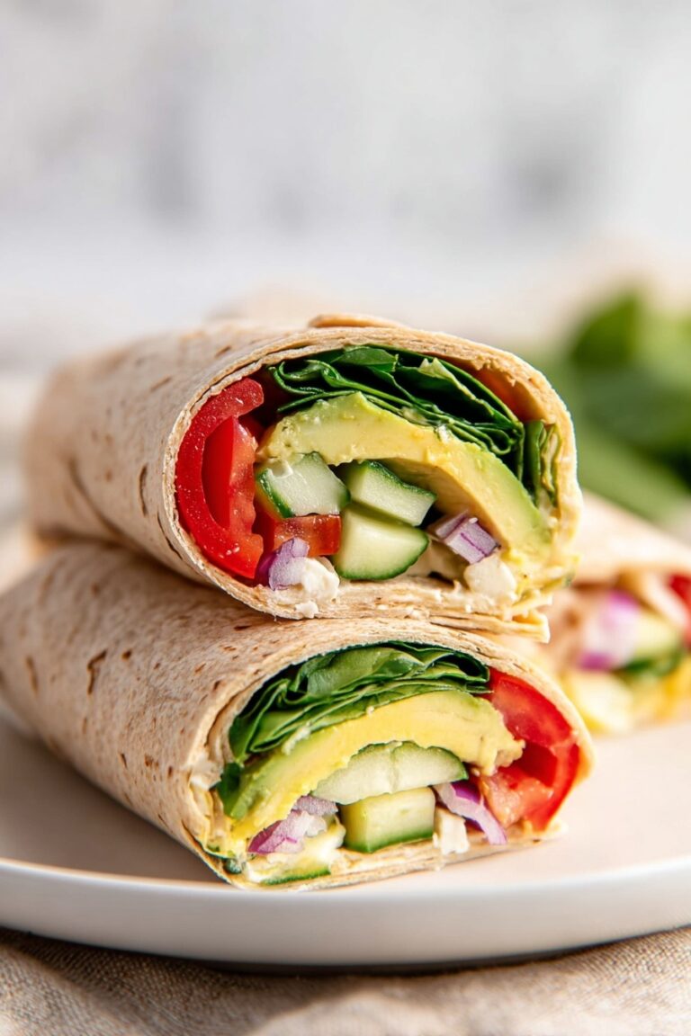 Healthy Veggie Hummus Wrap Recipe