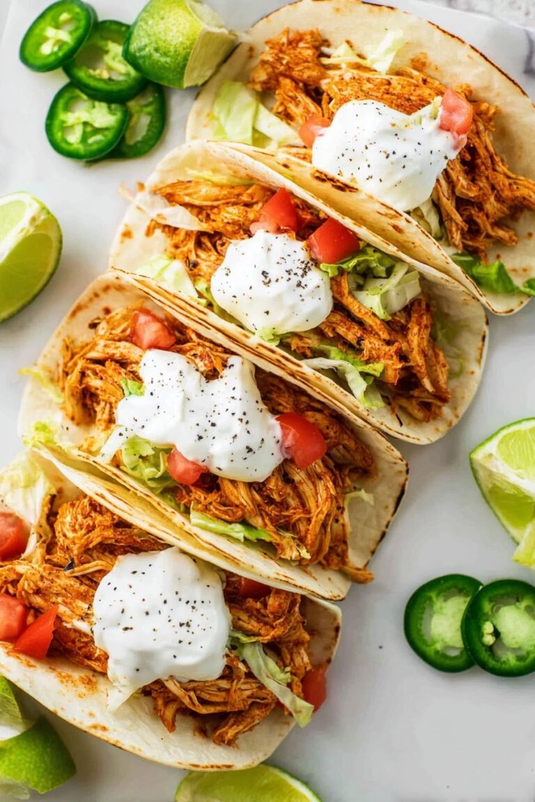 Shredded Chicken Tacos Recipe