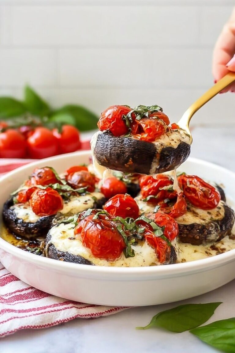 Caprese Stuffed Portobello Mushrooms Recipe
