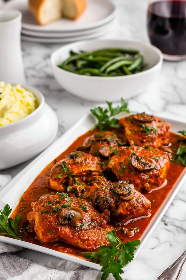 Easy Slow Cooker Chicken Cacciatore Recipe