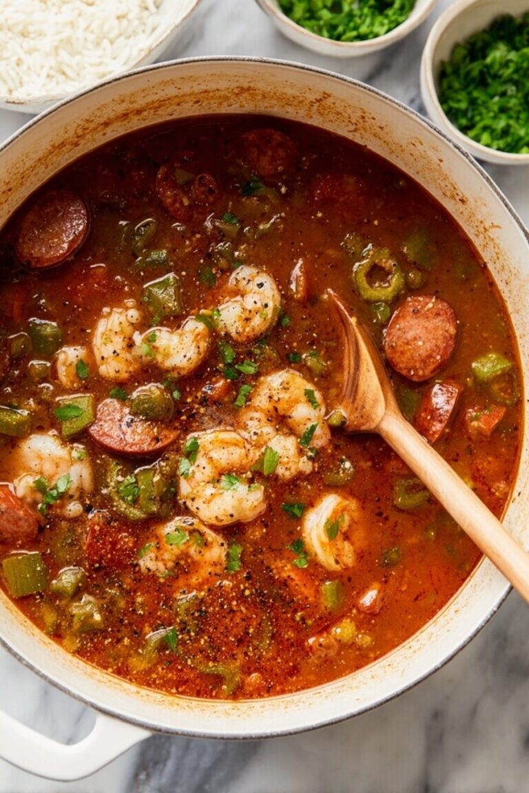 Shrimp and Sausage Cajun Gumbo Recipe