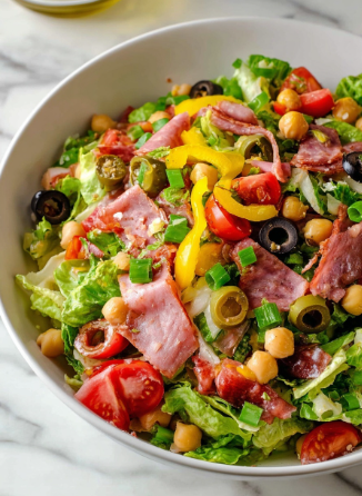 Italian Sub Salad with Crispy Chickpeas Recipe