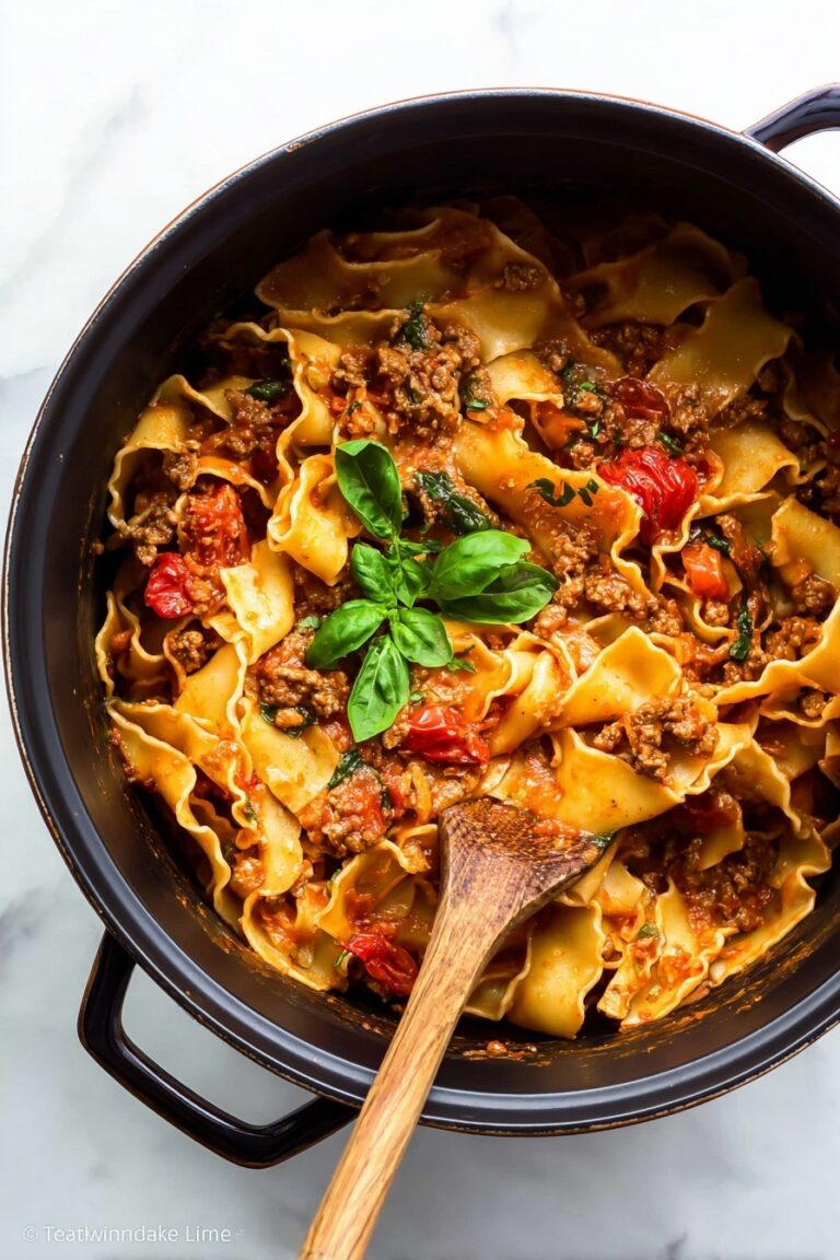 Lasagna Soup with Basil Ricotta Recipe