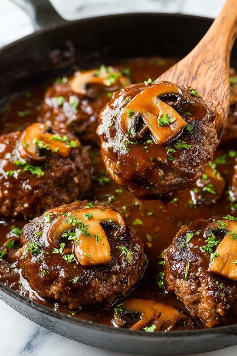 Easy Salisbury Steak with Mushroom Gravy Recipe