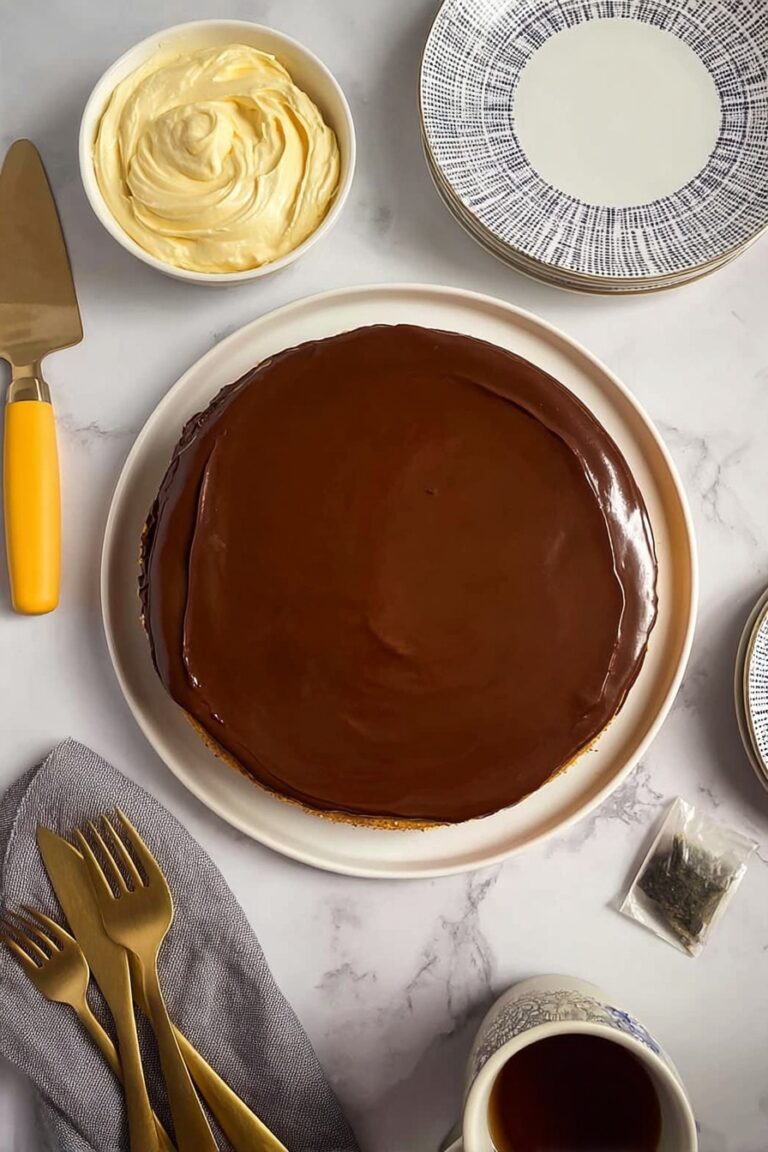 New York Baked Cheesecake with Chocolate Ganache Recipe