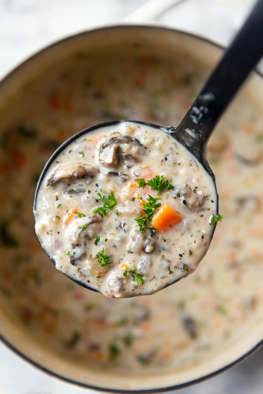 Creamy Mushroom Barley Soup Recipe