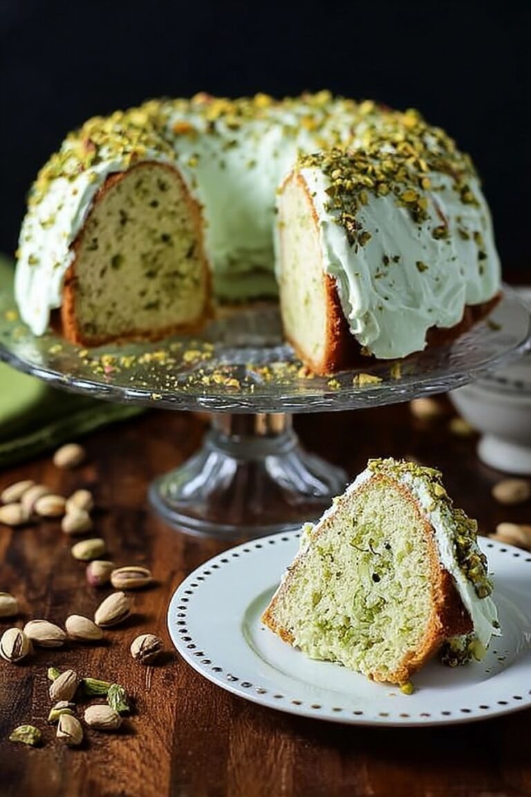 Homemade Pistachio Pudding Cake Recipe