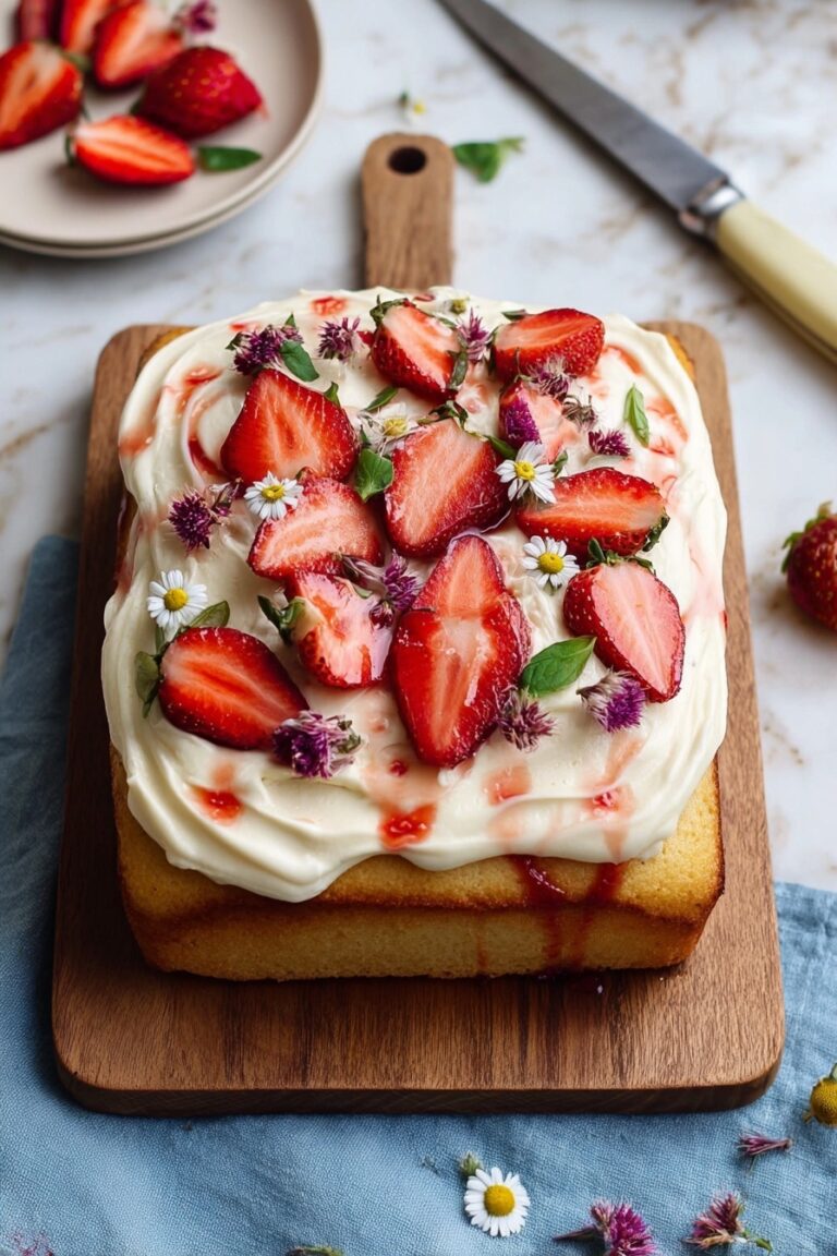 Strawberry Rose Cake Recipe