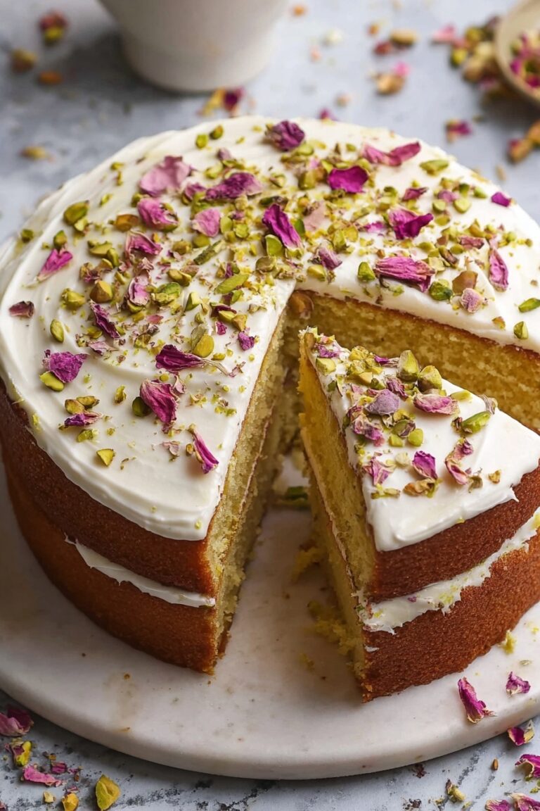 Persian Love Cake with Lemon and Rosewater Recipe