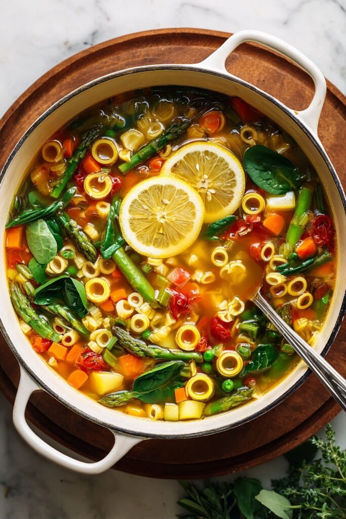 Spring Vegetable Minestrone Soup Recipe