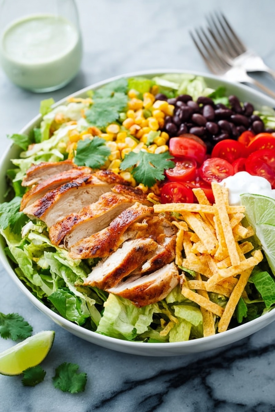 Southwest Chicken Salad with Cilantro Lime Dressing Recipe