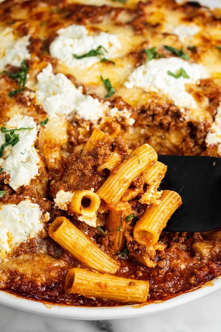 Baked Ziti with Meat and Cheese Recipe
