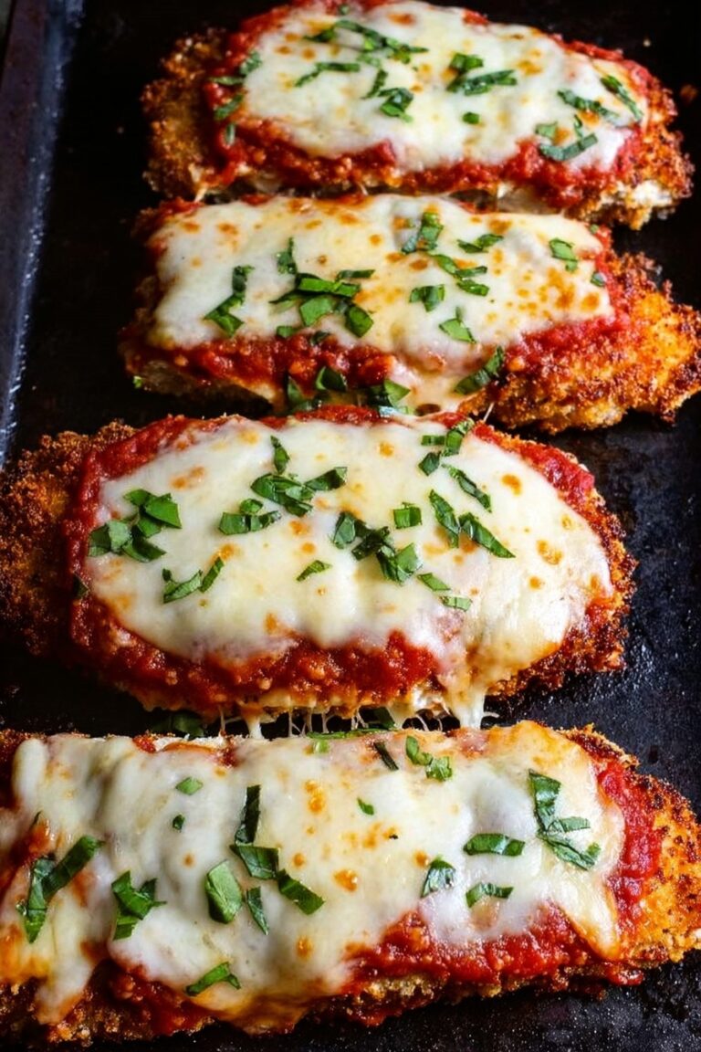 Crispy Chicken Parmesan with Melted Cheese Recipe