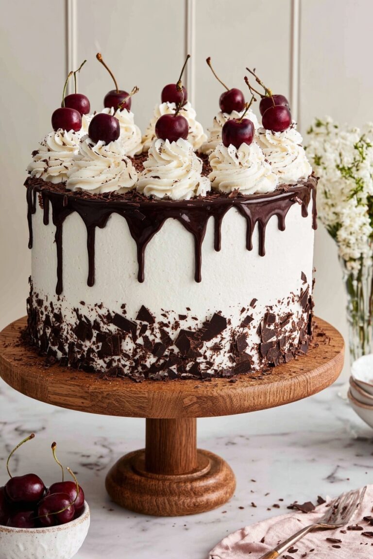 Black Forest Cake with Cherries and Chocolate Recipe