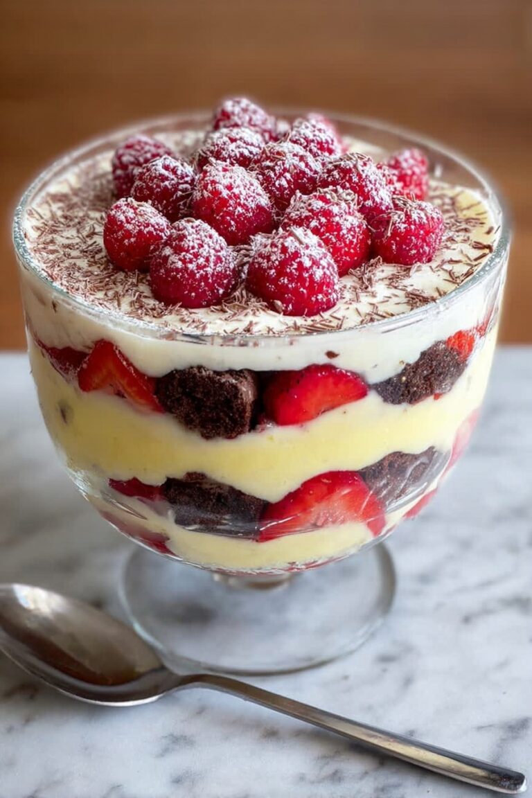 Chocolate Brownie Raspberry Trifle Recipe