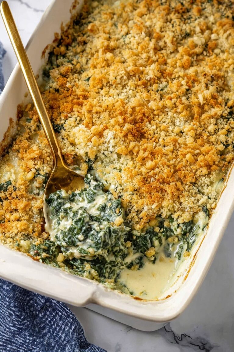 Creamed Spinach Gratin Recipe