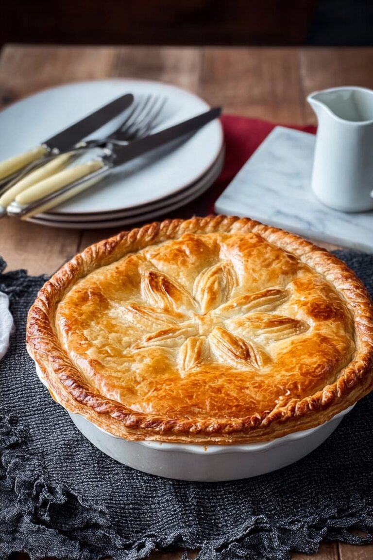 Beef and Vegetable Puff Pastry Pie Recipe