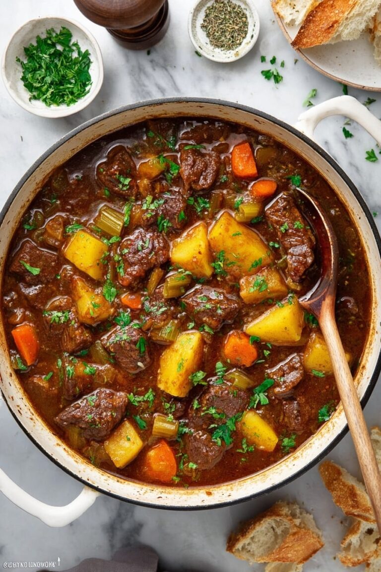Irish Beef Stew with Guinness and Vegetables Recipe