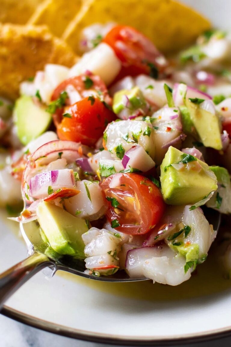 Fresh Fish Ceviche with Lime and Avocado Recipe