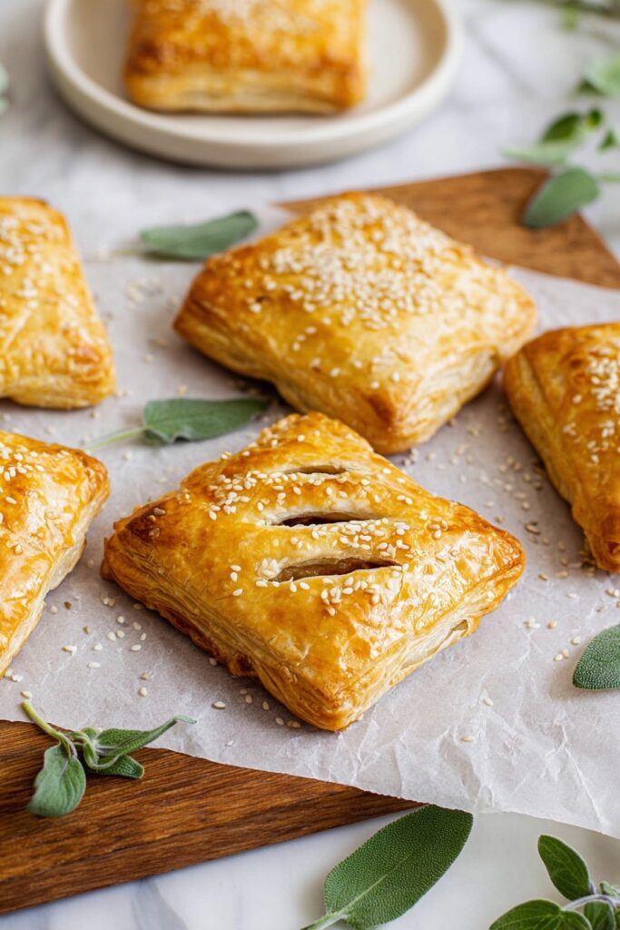 Vegan Spinach Mushroom Puff Pastry Pockets Recipe