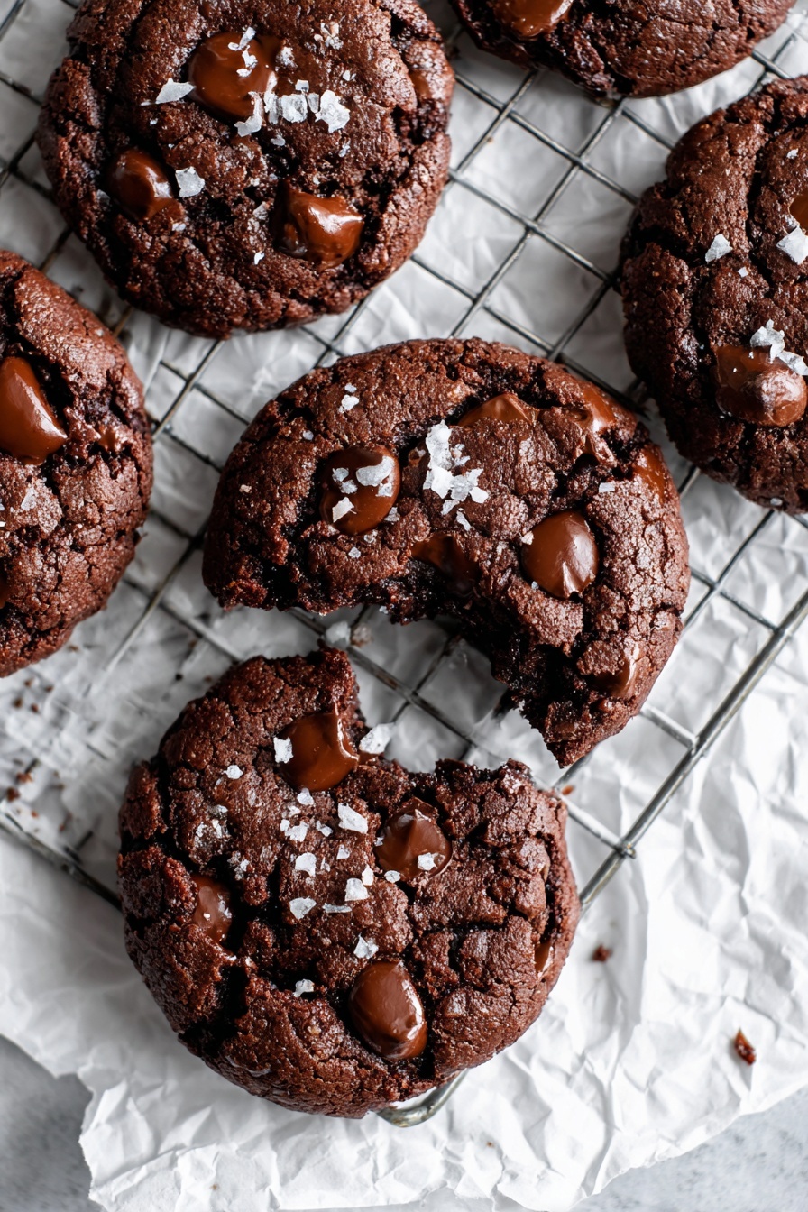 Chewy Salted Brownie Cookies Recipe