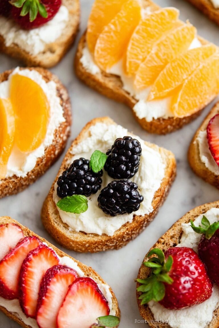 Honey Goat Cheese Fruit Crostini Recipe