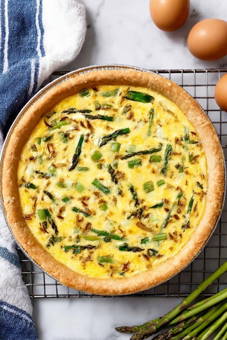 Asparagus Leek Quiche with Gruyère Recipe