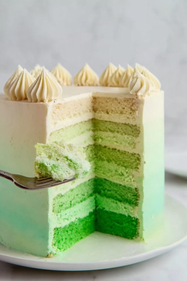 St. Patrick’s Day Green Ombre Cake Recipe