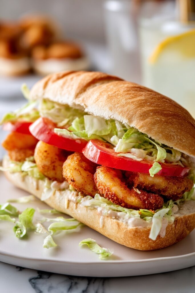 Crispy Shrimp Po Boy Sandwich Recipe