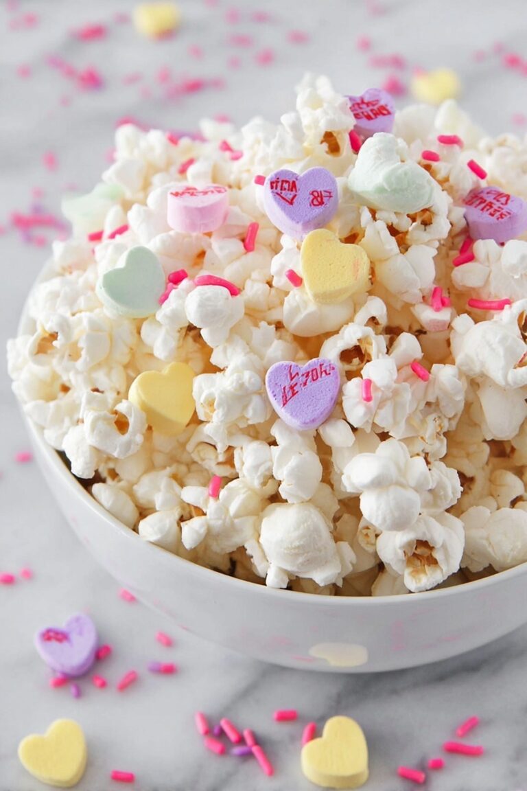 Valentine’s White Chocolate Popcorn Recipe