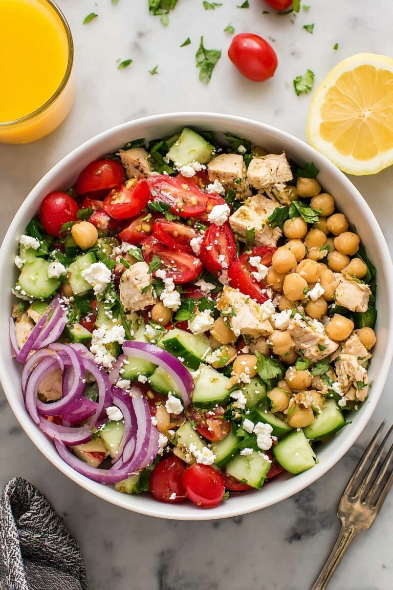 Chickpea Tuna Salad with Fresh Veggies Recipe