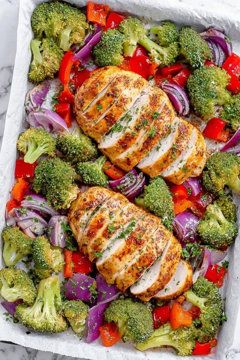 Sheet Pan Baked Chicken Breast with Veggies Recipe
