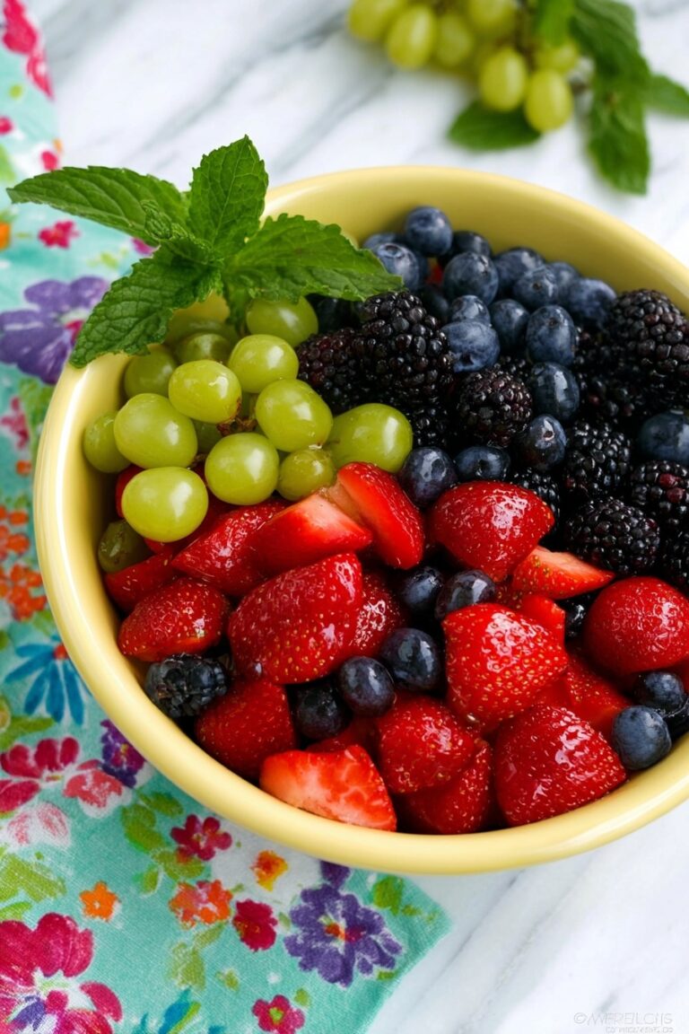 Fresh Fruit Salad with Stunning Berry Glaze Recipe