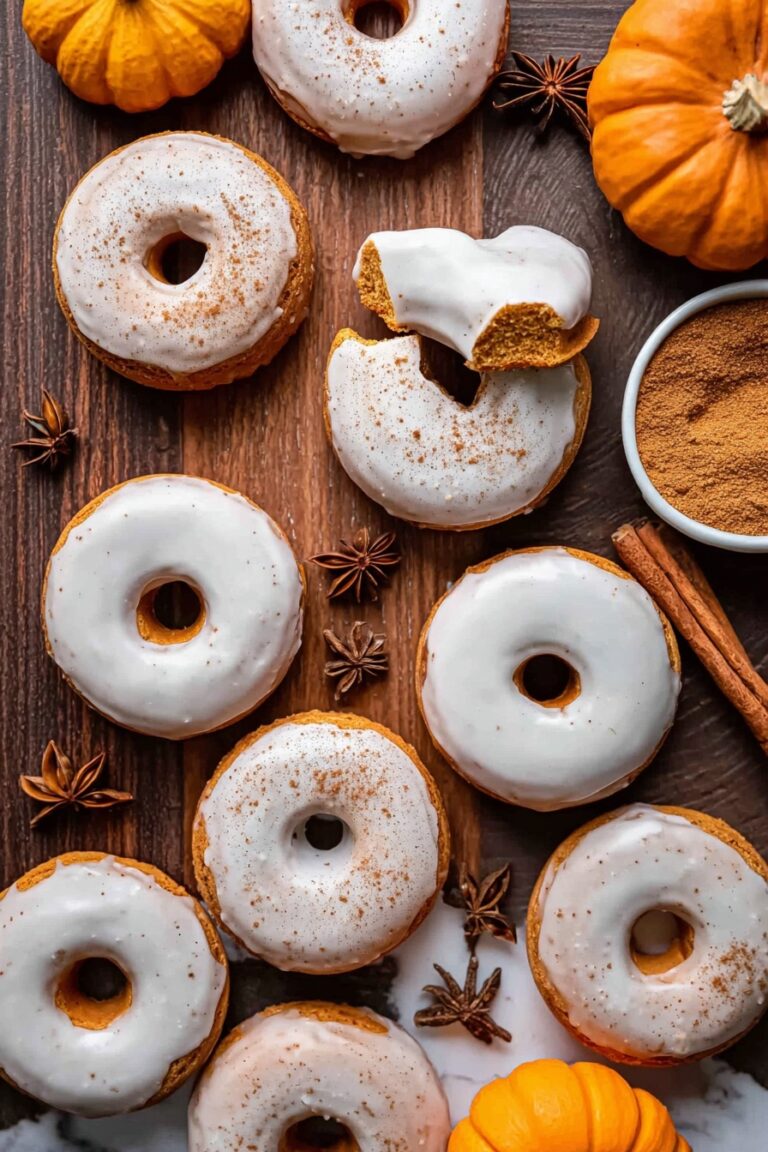 Pumpkin Spice Donuts with Maple Glaze Recipe