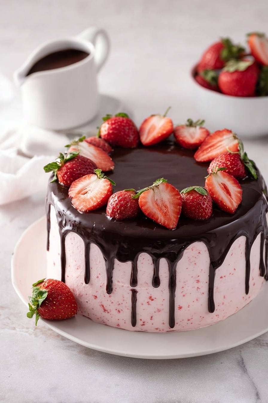 Chocolate Strawberry Layer Cake Recipe