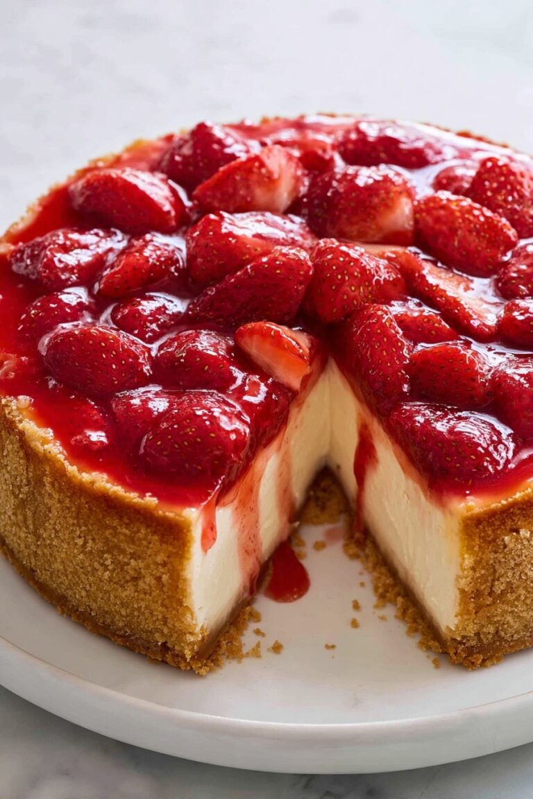 Strawberry Cheesecake with Fresh Fruit Topping Recipe
