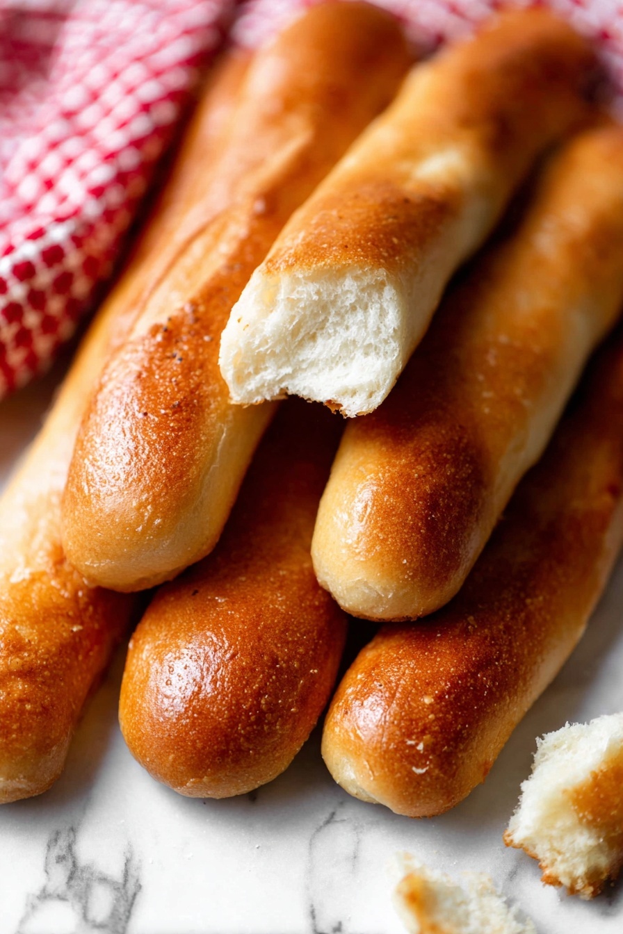 Homemade Soft Breadsticks with Garlic Butter Recipe
